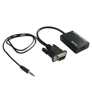 VGA RGB to HDMI 단방향 변환 컨버터 미러링 확장 오디오 지원
