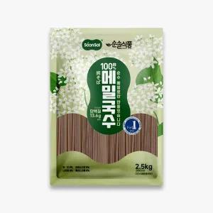 순솔 100% 메밀국수 2.5kg 단백질 제로슈가 무첨가물 막국수 소바 메밀면