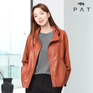 [PAT 여성] 양가죽 배색 가죽 점퍼_1J61302