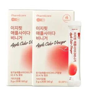 [내일도착] 락토온 이지핏 유기농 애사비 40포 (20포 X 2박스) 애플사이다비니거