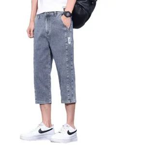 남성반바지 여름 아이스 데님 7부 반바지 얇은 슬랙스 하프 팬츠 심쿵돌직구