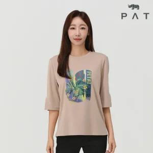 [PAT 여성] 7부 원포인트 라운드 티셔츠_1J65304