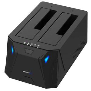 [미국배송] SABRENT USB 3.0에서 SATA 베이 듀얼 도킹 HDD 또는 I/II/III 지원](EC-HD2B) 기능 [20+TB 3.5인치 복제기/클로너 하드 포함 SSD) 드라이브 스테이션(2.5인치 외장