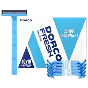 도루코 프레쉬 TD706 일회용면도기 100개 2중날 휴대용 여행용 업소용 일회용 면도기