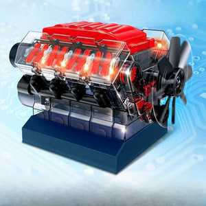 V8 조립 모형엔진 교구 키트 8기통 차량 엔진 과학