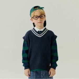 [보리보리/올리반]포인트라벨니트베스트(2color)