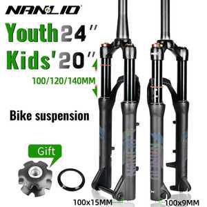 자전거 프레임 포크 청소년 산악 충격 서스펜션 어깨 오일 및 20 또는 24 인치 00 1 40mm x 9mm