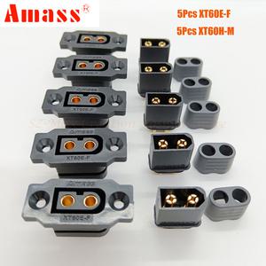 Amass XT60E-F 암 플러그 XT60 XT60H 수 블랙 불릿 커넥터 와이어 케이블 RC FPV 리포 배터리 쿼드콥터용 5