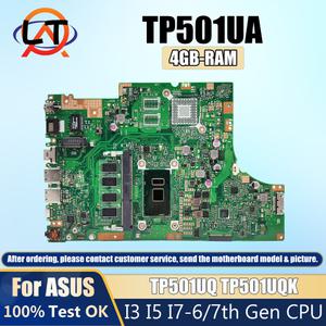TP501UA 메인 보드 ASUS 비보북 플립 TP501UB TP501U TP501UQ TP501UQK 노트북 메인보드 I3 I5 I7 4GB/RAM