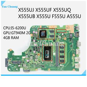 Asus 노트북 메인보드 X555UJ X555UF X555UQ X555UB F555U A555U i5 i7 CPU 920M 940M 2G GPU 4G RAM DDR3L