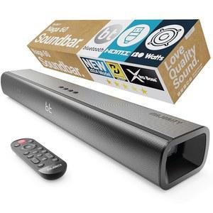 스마트 TV용 대다수 블루투스 120W TV 사운드 바, 24인치, 2.1채널, 3D 사운드, 서브우퍼 내장 | EQ 컨트롤, HDMI 아크, 광학, AUX, 리모컨 및 벽걸이형 나가 60