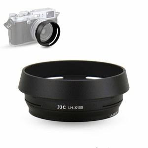 49MM 필터 어댑터 링이 장착된 JJC LH X100 렌즈 후드 선쉐이드 후지필름 X100VI X100V X100F X100T 디지털 카메라, 메탈 소재 및 블랙 컬러