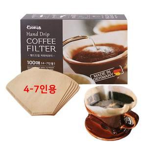 [IXHH33K3_4B]핸드드립 커피여과지 4-7인 100매 커피필터