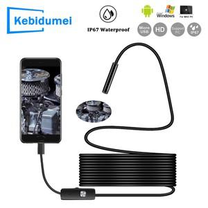 마이크로 USB 내시경 카메라, IP67 방수 산업용 보어스코프 카메라, 샤오미 화웨이 PC용 6 LED 조명 조절