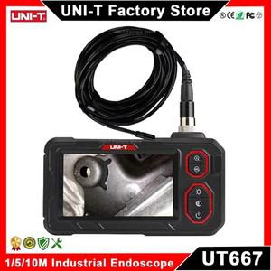 UNI-T 산업용 전문 내시경 카메라 검사 튜브, 4.3 인치 IPS LCD 화면, UT667, 1m, 5m, 10m