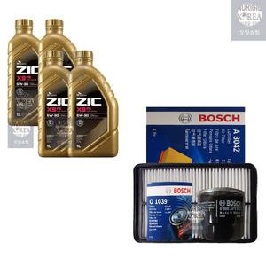 SK지크 QM6 2.0 가솔린 지크 X9 FS 5W30 4L 엔진오일+필터 세트 1039-3042