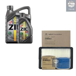 SK지크 LF소나타 2.0 가솔린 터보 지크 X7 5W30 5L SP 순정 필터 엔진오일세트