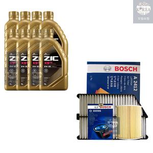 SK지크 스포티지R 2.0 디젤 지크 X9 FS 5W30 8L 엔진오일+필터 세트 0096-2412