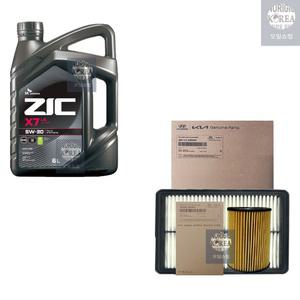 킥스 투싼 NX4 2.0 디젤 지크 X7 LS 5W30 6L 엔진오일+순정 필터 세트 2R-N9000