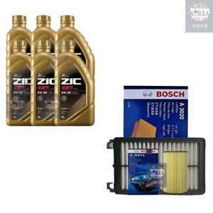SK지크 카니발KA4 디젤 지크 X9 FS 5W30 6L 엔진오일+필터세트 0371-3020