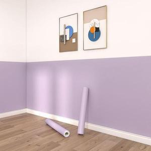 따뜻한 순수한 색상 보라색 벽지 자기 접착 집 배경 벽 스티커 책상 가구 옷장 장식 혁신 DIY
