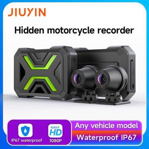 JIUYIN 듀얼 오토바이 DVR1080P 액션 카메라 녹음기, 전면 및 후면 뷰 방수 오토바이 대시 캠, 와이파이 스
