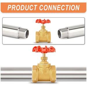 A74E-1PCS 황동 산업용 게이트 밸브, DN25, 휠 핸들 포함, 1 인치 NPT 암, 오일, 가스용 헤비 듀티 도구