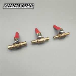 6mm-12mm 호스 바브 인라인 황동 물 오일 공기 연료 차단 볼 파이프 피팅 커넥터 컨트롤러