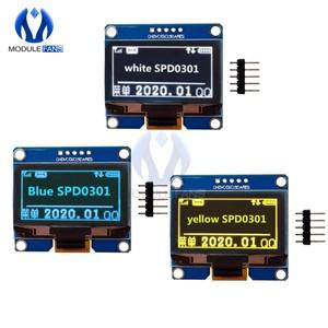 1.54 인치 노란색 흰색 파란색 IPS 5 핀 128x64 OLED 디스플레이 화면 모듈 SPI 인터페이스 드라이버, ardu