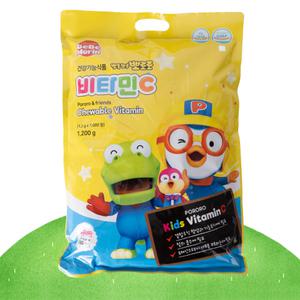 뽀로로 비타민C 1000정 복숭아맛 어린이 비타민캔디 답례품 구디백 H