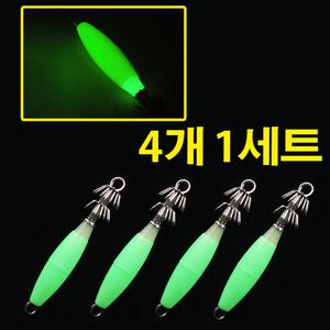 야광 에기 문어 쭈꾸미 왕눈이 무늬오징어 낚시 채비 갑오징어 축광 루어 애기 슷테 세트