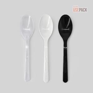 일회용수저 위생 1P 수저 백색 개별포장 100개
