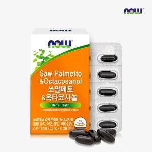 [나우푸드코리아] 나우푸드 쏘팔메토&옥타코사놀 60캡슐 2개월분
