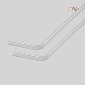 자바라빨대 벌크 7Ø x 25cm 투명 500개