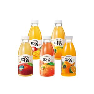 빙그레 따옴주스 골라담기 730ml 무/배/사과1+오렌지1+천혜향1+자몽1+애플망고/5가지맛/무배