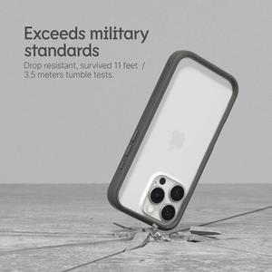 [정품] RhinoShield 범퍼 케이스 [아이폰 16]와 호환 CrashGuard - 충격 흡수 슬림 디자인 보호 커버 3.5m
