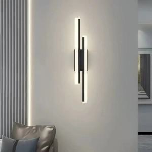 현대 LEDWall 램프 벽 Sconces 구리 라인 파이프 아크릴 전등 갓 실내 조명 복도
