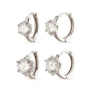 14k 클라라 모이사나이트 6프롱 링귀걸이 5부