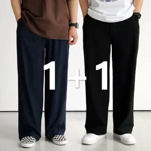 1+1 쿨링 남자 여름 와이드트레이닝팬츠 아이스통바지
