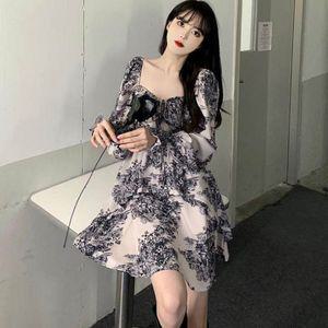 스퀘어넥 예쁜 여성 프릴 손목셔링 리본 미니원피스 롱원피스 여성원피스 쉬폰원피스 원피스 빅사이즈원피