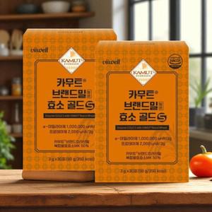 카무트 효소 골드 분말 호라산밀 가루 자연발효 카뮤트 쌀 해섭 식약청 인정 30포 2박스