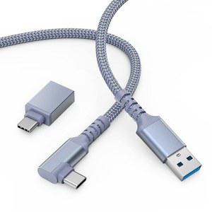 메타 오큘러스 퀘스트 2 액세서리와 호환되는 링크 케이블 16 FT 5Gbps 고속 데이터 전송 충전 코드 USB3.0에서 USB 타입 C 가상 현실 헤드셋 게이밍 PC까지