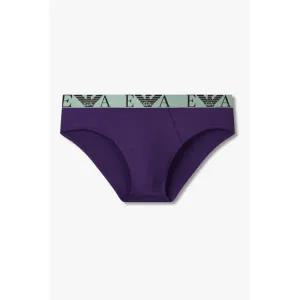 매장정품 EMPORIO ARMANI UNDERWEAR 남성 빅 로고 밴딩 코튼 브리프_퍼플 0815311302