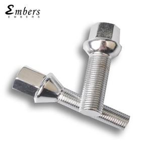 Embers 스틸 휠 볼트 M12x1.5 다양한 길이의 10pcs BMW 폭스바겐 아우디 메르세데스 포르쉐