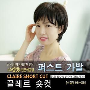 스칼렛정품 HN-06 반수제 전체가발 인모100% 모노스킨