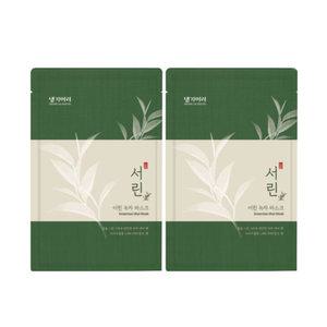 댕기머리 서린 녹차 마스크팩 20ml x 100개 피부진정 미백 탄력 영양 마스크