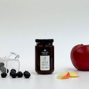 한터식품 국내산 수제 무설탕잼 사과 아로니아잼, 250g
