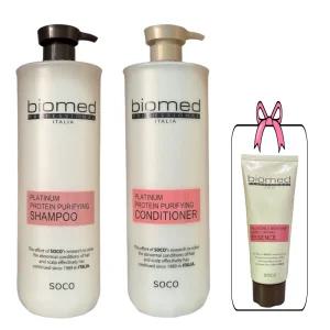 바이오메드 프로페셔널 플래티넘 프로테인 퓨리파잉 샴푸 1500ml+컨디셔너 1500ml+하드컬링 에센스 60ml