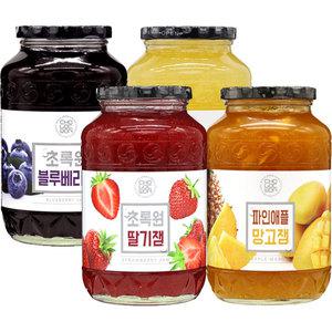 초록원 과일잼 1kg/딸기잼 망고잼 사과잼 블루베리잼
