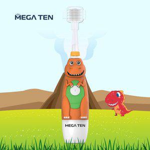 [메가텐] MEGA TEN 유아용 음파 전동칫솔 주니어소닉 공룡(헤드캡포함)
